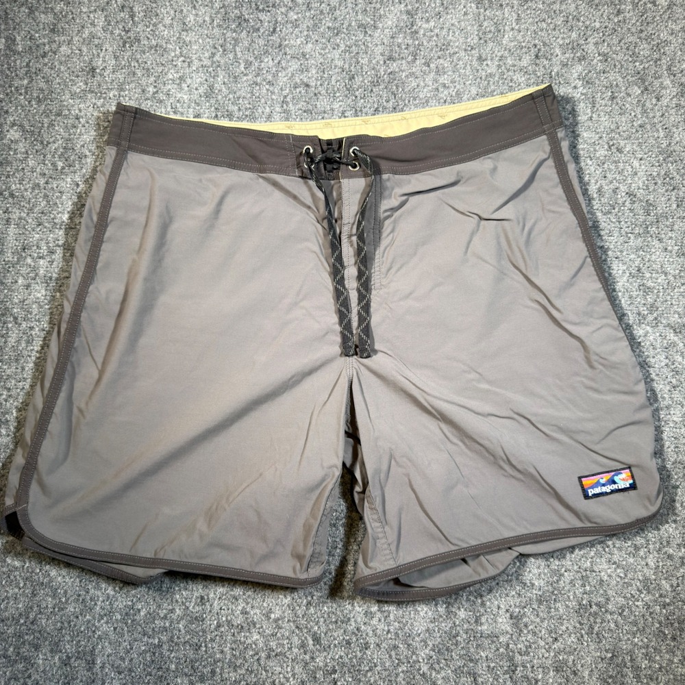 Patagonia Stretch Wavefarer Board Shorts Mens 38 Grey Vintage